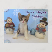 Postcrossing Taromina Cat - Holly Jolly Christmas Briefkaart (Voorkant)