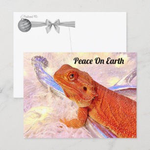 Postcrossing - Teak the Bearded Dragon Christmas Briefkaart