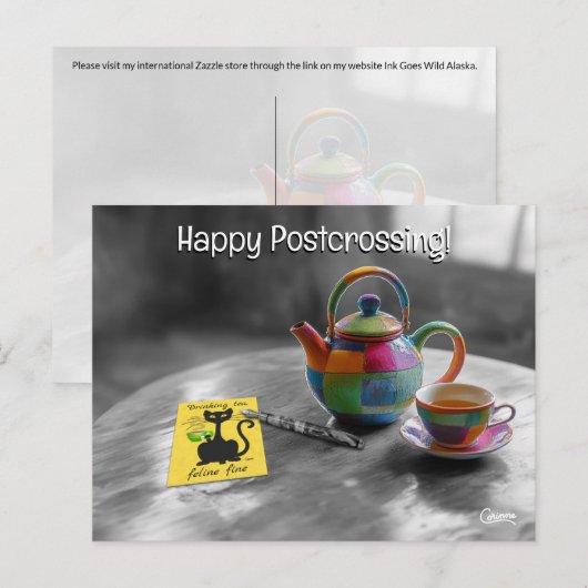 Postcrossing thee - Briefkaart (Voorkant / Achterkant)
