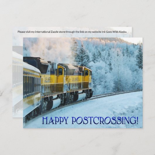 Postcrossing Trein - Briefkaart (Voorkant / Achterkant)