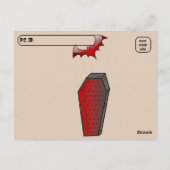 Postcrossing - Vampiermonster / Halloween Briefkaart (Achterkant)