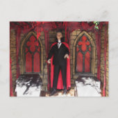 Postcrossing - Vampiermonster / Halloween Briefkaart (Voorkant)
