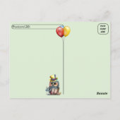 Postcrossing Verjaardag Grote Gehoornde Uil Postka Briefkaart (Achterkant)