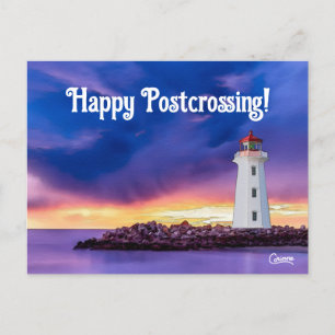 Postcrossing Vuurtoren - Briefkaart