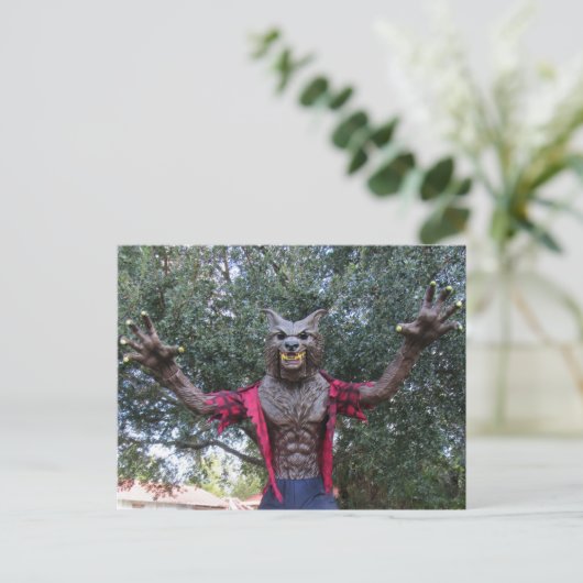 Postcrossing - Weerwolf / Wolf Man Briefkaart (Staand voorkant)