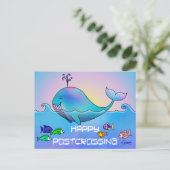 Postcrossing Whale - Briefkaart (Staand voorkant)