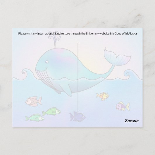 Postcrossing Whale - Briefkaart (Achterkant)