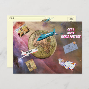 Postcrossing World Post Day Briefkaart (9 oktober)
