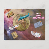 Postcrossing World Post Day Briefkaart (9 oktober) (Voorkant)