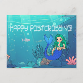 Postcrossing Zeemeermin - Briefkaart