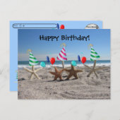 Postcrossing - Zeesterren op het strand Briefkaart (Voorkant / Achterkant)