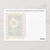Postcrossing Zonnebloem - Briefkaart (Achterkant)