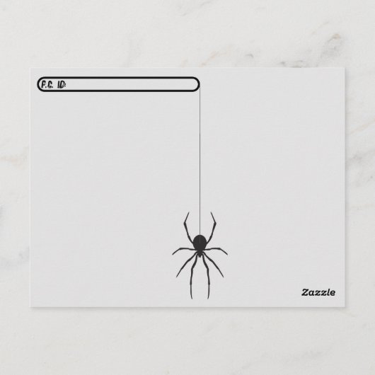 Postcrossing - Zwart & Wit griezelig Halloween Dol Briefkaart (Achterkant)