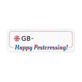 Postcrossover Briefkaart ID GB UK Postcrosser ラ ベ  Etiket