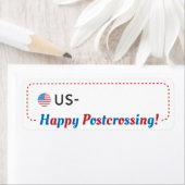 Postcrossover Briefkaart ID US America Postcrosser Etiket (Insitu)