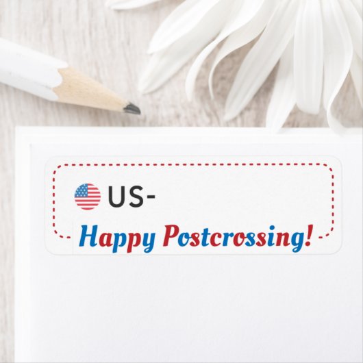 Postcrossover Briefkaart ID US America Postcrosser Etiket (Insitu)