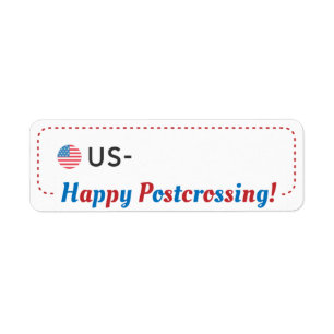 Postcrossover Briefkaart ID US America Postcrosser Etiket