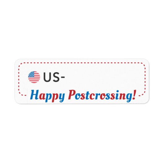 Postcrossover Briefkaart ID US America Postcrosser Etiket (Voorkant)