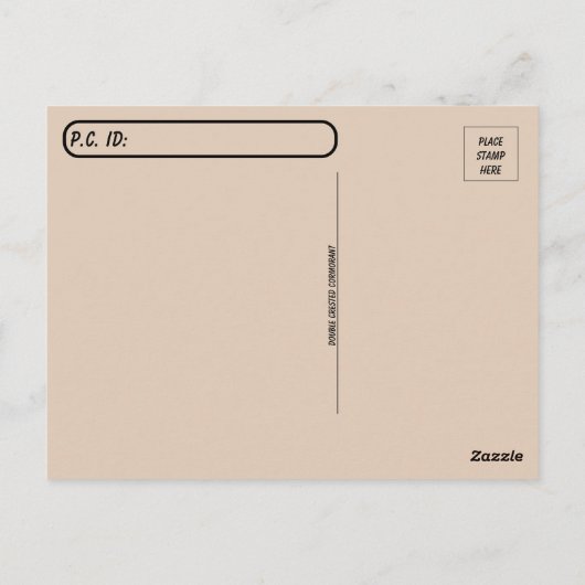 Postcrossover Double Crested Cormorant Swimming Briefkaart (Achterkant)