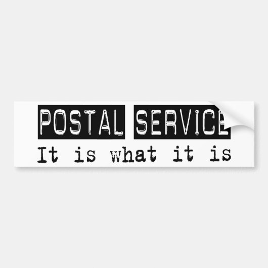 Postdienst Het is Bumpersticker (Voorkant)