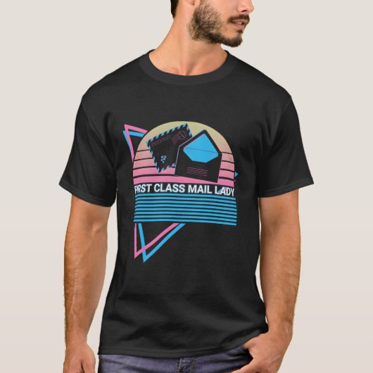 Postdienst Post Eerste Klasse Mail Lady T-shirt (Voorkant)