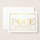 Postdoctoraal certificaat in het onderwijs PGCE Folie Kaarten (Voorkant met envelop)