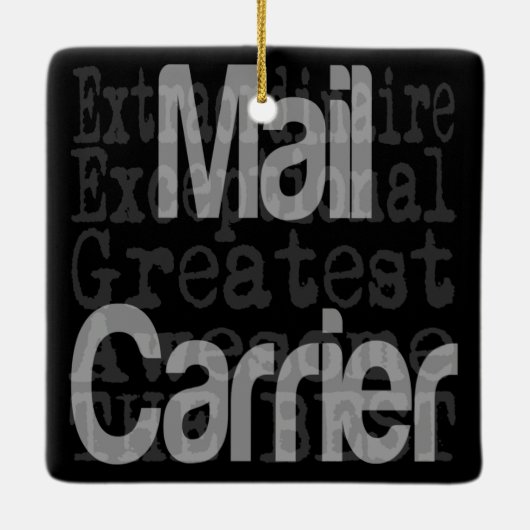 Postdrager Extraordinaire Keramisch Ornament (Achterkant)