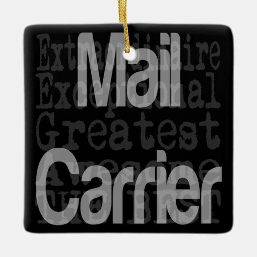 Postdrager Extraordinaire Keramisch Ornament (Voorkant)