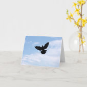 Postduif naar huis Notecard die komen Kaart (Gele Bloem)