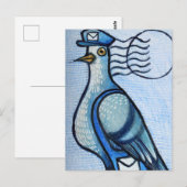 Postduif Post humor Briefkaart (Voorkant / Achterkant)