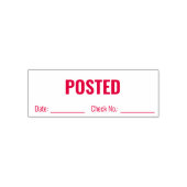 POSTED Date Check Number Business Text Template Zelfinktende Stempel (Design)