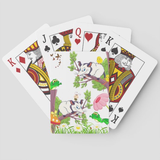 Postelkippen Kikker voor het afspelen van de Flora Pokerkaarten (Achterkant)