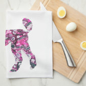 Posteloos, Roze Roestel, Poedel Theedoek (Quarter Fold)