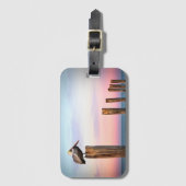 Posten en een Pelican | Fort Myers Beach, Florida Bagagelabel (Voorkant (verticaal))