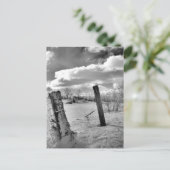 Posten in de sneeuw briefkaart (Staand voorkant)