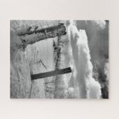 Posten in de sneeuw legpuzzel (Horizontaal)