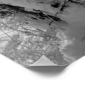 Posten in de sneeuw poster (Hoek)