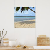 Poster 012 - Caraïbisch strand aan de wal (Keuken)