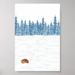 Poster (10,2 x 15,2cm) - Winter Scene