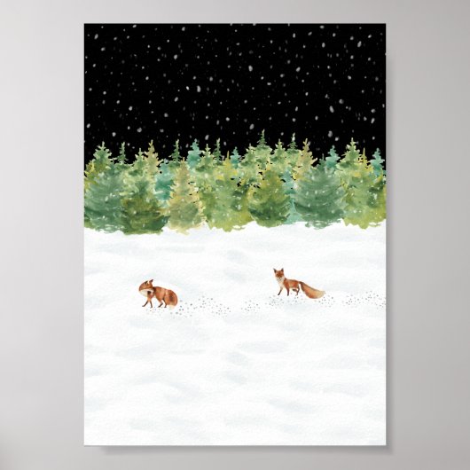 Poster (12,7 x 17,8 cm) - Winter Scene (Voorkant)
