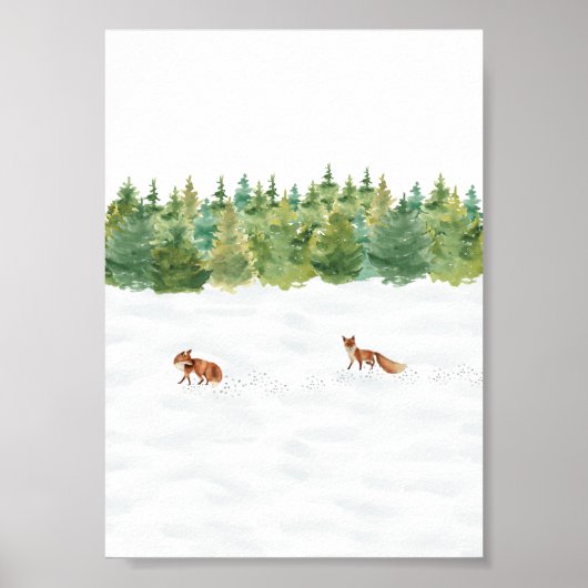 Poster (12,7 x 17,8 cm) - Winter Scene (Voorkant)