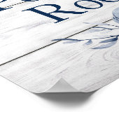 Poster 12 x 12 Chic Farmhouse Blue/White Floral PR (Hoek)