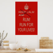 Poster - 12 x 18 inch - Kalm bewaren en . . . Uitv (Keuken)