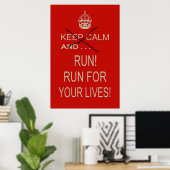 Poster - 12 x 18 inch - Kalm bewaren en . . . Uitv (Thuiskantoor)