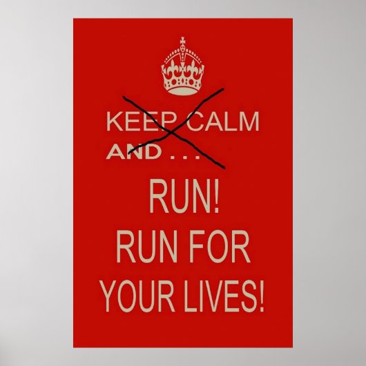 Poster - 12 x 18 inch - Kalm bewaren en . . . Uitv (Voorkant)