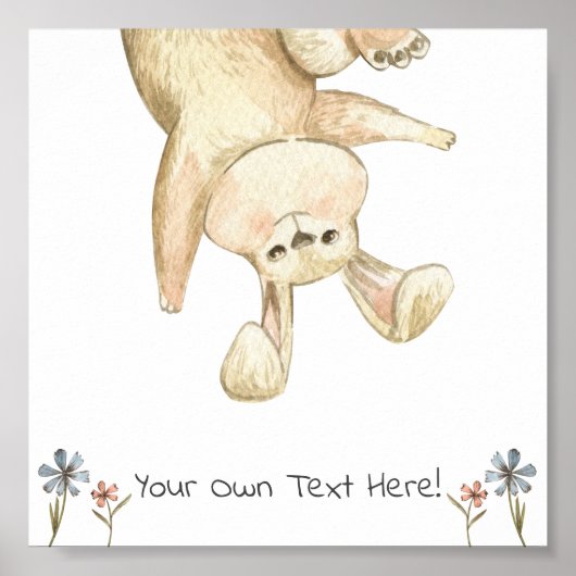 Poster (15,2 x 15,2cm) - Cute Rabbit (Voorkant)