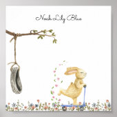 Poster (15,2 x 15,2cm) - Happy Rabbit (Voorkant)