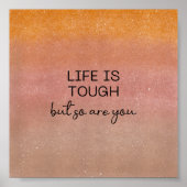 Poster (15,2 x 15,2cm) - Life Is Tough (Voorkant)