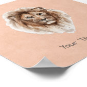 Poster (15,2 x 15,2cm) - Lion (Hoek)