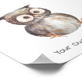 Poster (15,2 x 15,2cm) - Little Owl (Hoek)